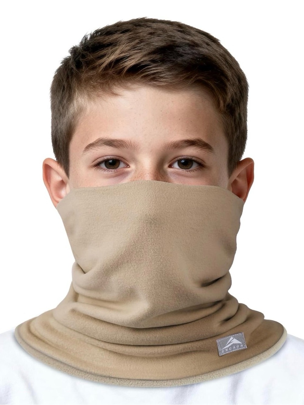 Kids Neck Gaiter Face Cover - Tan